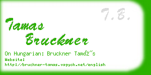 tamas bruckner business card
